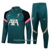 Sudadera De Entrenamiento Trajes Liverpool Cremallera De Cuarto 2022-23 Verde - Niño